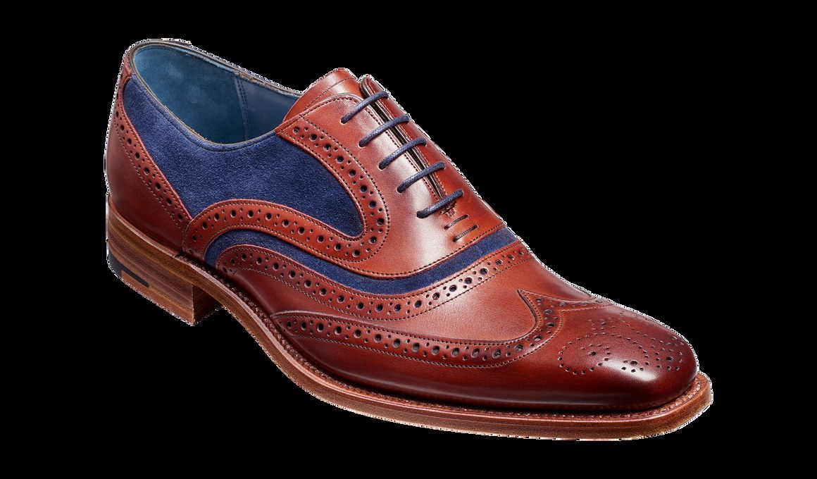 Barker two-tone leather and suede shoe product image
